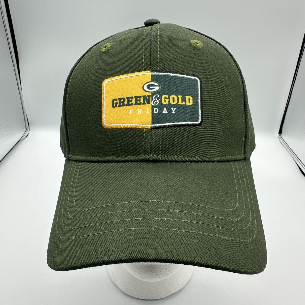 Green Bay Packers Hat Cap Strap Back Mens One Size Green NFL Football Idegy